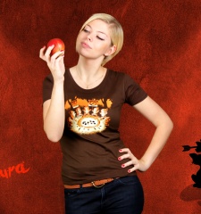 Damen T-Shirt Anti-Apple-Demo