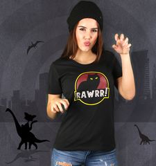 Damen T-Shirt Jurassic Cat