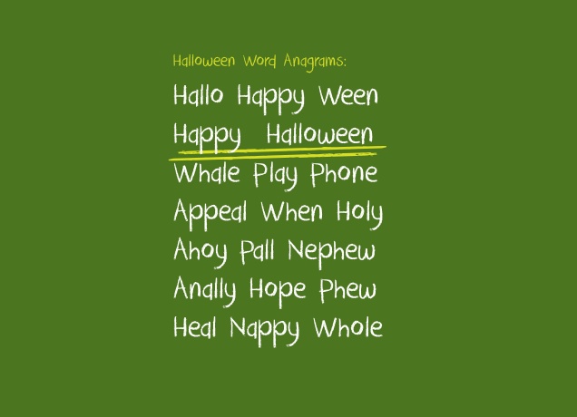 Design Halloween Word Anagram