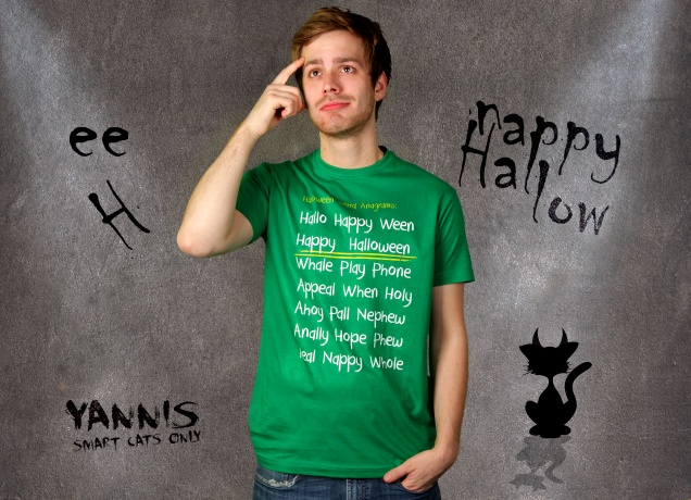 Herren T-Shirt Halloween Word Anagram