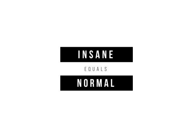 T-Shirt Insane Equals Normal