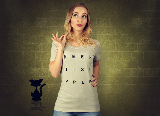 Damen T-Shirt Keep It Simple