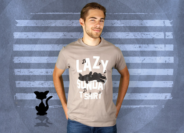 Herren T-Shirt Lazy Sunday T Shirt