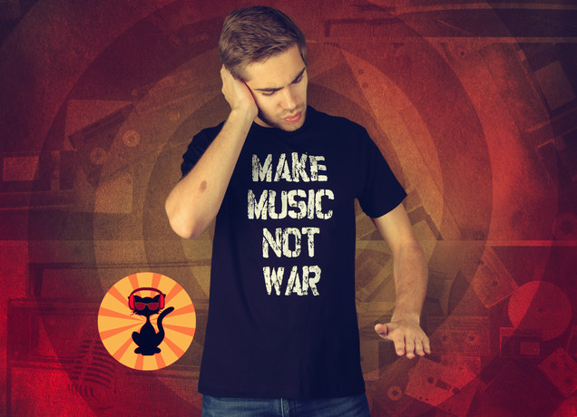 Herren T-Shirt Make Music Not War
