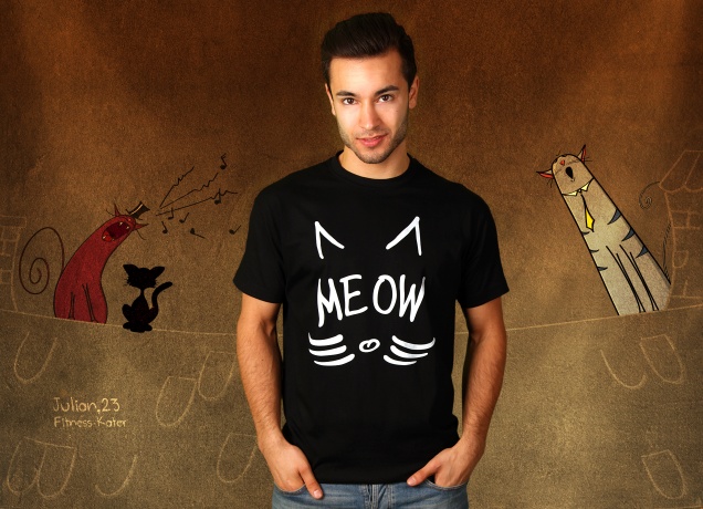 Herren T-Shirt Meow You There