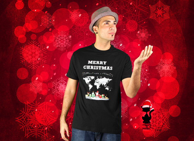 Herren T-Shirt Merry Christmas To The World