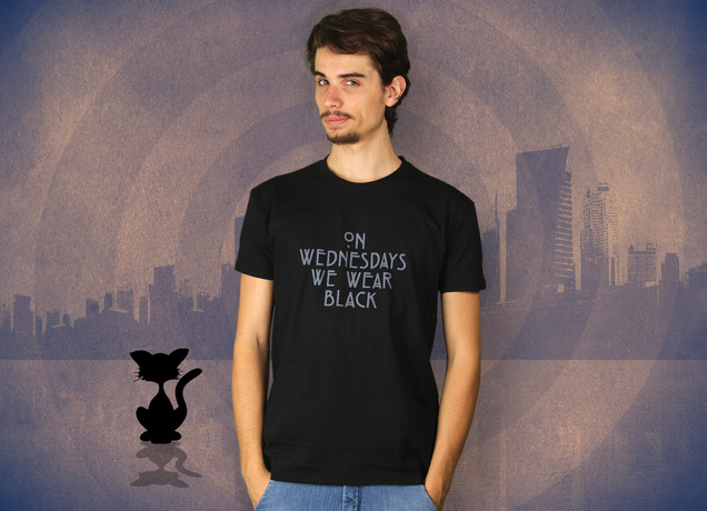 Herren T-Shirt On Wednesdays We Wear Black