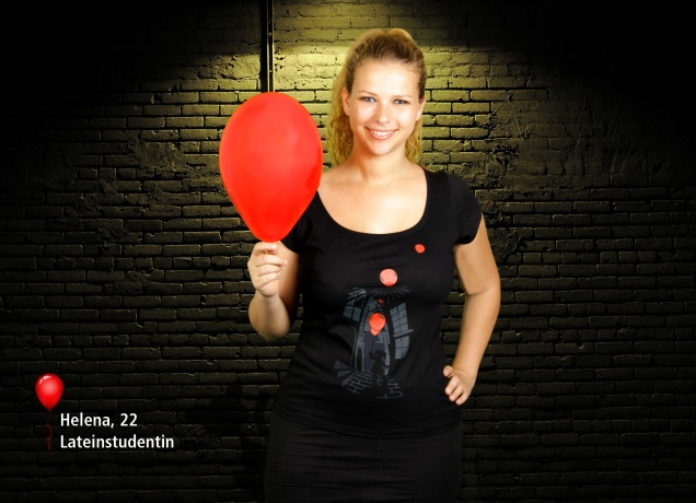 Damen T-Shirt Red Balloons