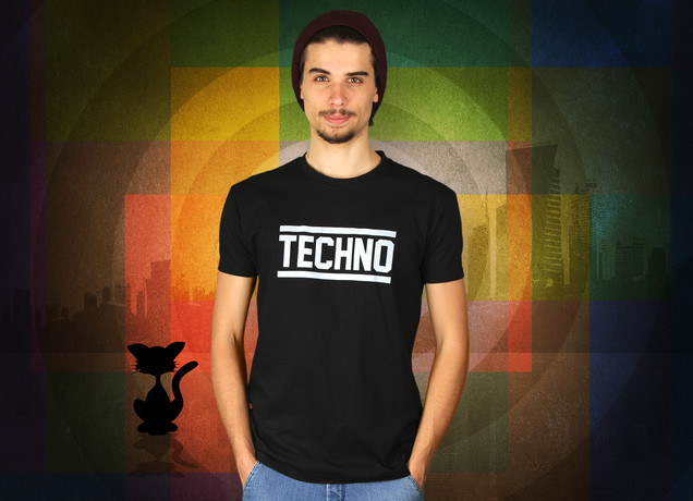 Herren T-Shirt Techno