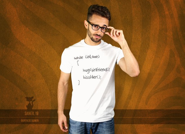 Herren T-Shirt While In Love Function