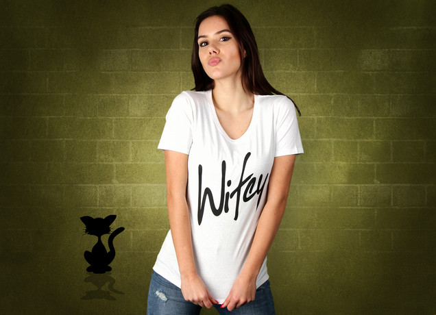 Damen T-Shirt Wifey