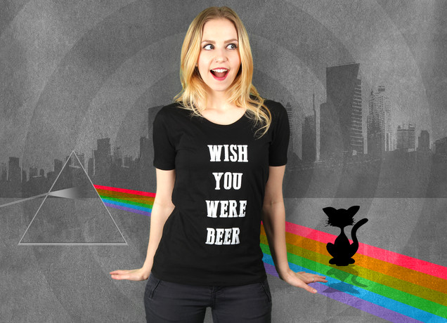 Damen T-Shirt Wish You Were Beer