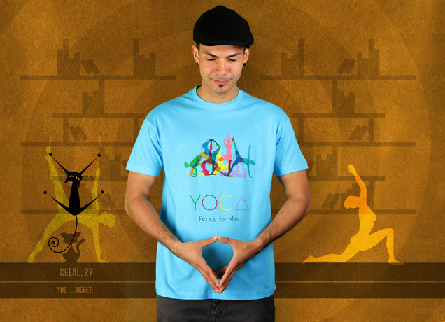 Herren T-Shirt Yoga - Peace For Mind