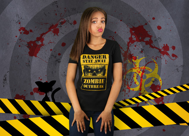 Damen T-Shirt Zombie Outbreak