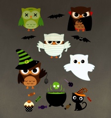 T-Shirt Halloween Owls