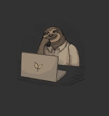 T-Shirt Office Sloth