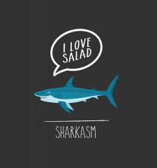 T-Shirt Some Vegan Sharkasm