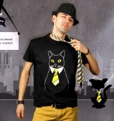 Herren T-Shirt The Business Cat