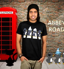 Herren T-Shirt The Penguine Abbey Road