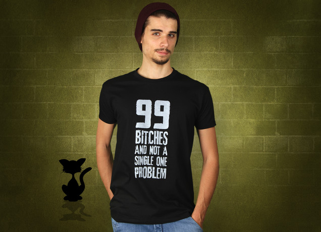 Herren T-Shirt 99 Bitches And No Problems