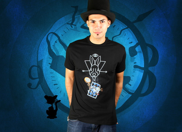 Herren T-Shirt Alice, It's White Rabbit Time