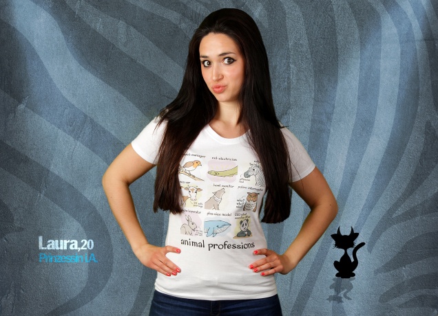 Damen T-Shirt Animal Professions