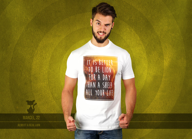 Herren T-Shirt Better A Lion For A Day