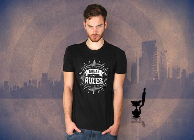 Herren T-Shirt Break The Rules