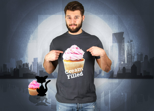 Herren T-Shirt Cream FIlled Cupcakes