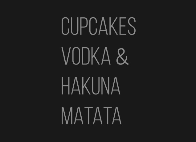 Design Cupcakes Vodka & Hakuna Matata