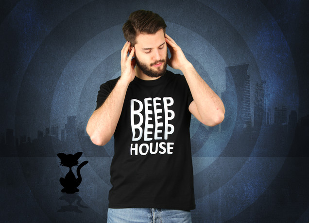 Herren T-Shirt Deep Deep Deep House