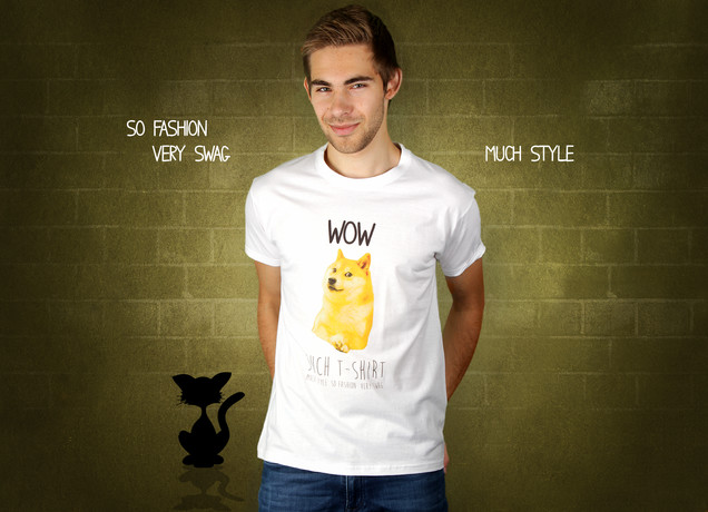 Herren T-Shirt Doge Meme - Wow Such T-Shirt