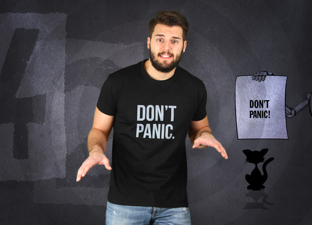 Herren T-Shirt Don't Panic