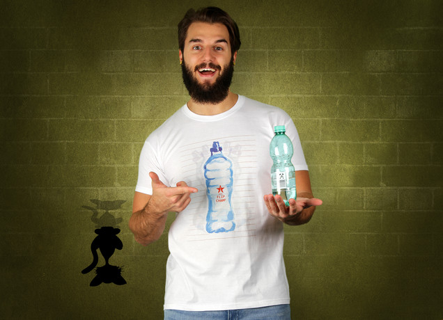 Herren T-Shirt Epic Watter Bottle Flip Champ