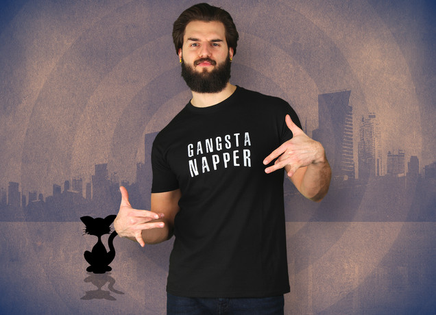 Herren T-Shirt Gangsta Napper