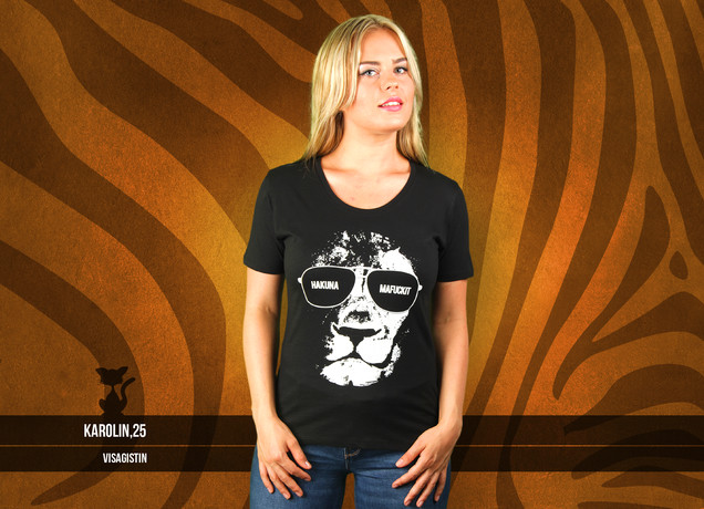 Damen T-Shirt Hackuna Mafuckit Lion