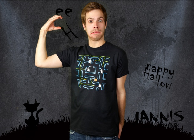 Herren T-Shirt Halloween Arcade