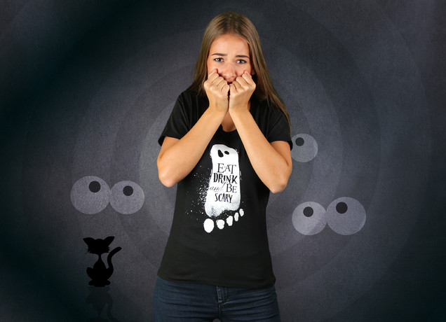 Damen T-Shirt Halloween Be Scary