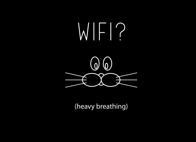 T-Shirt Heavy Breathing Cat - Wifi?