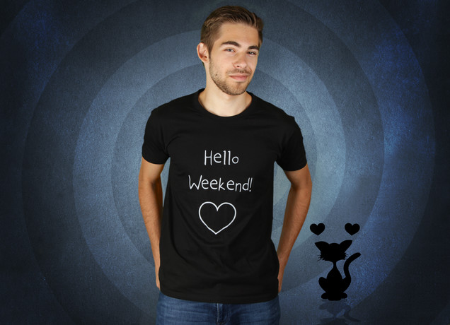 Herren T-Shirt Hello Weekend