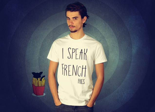 Herren T-Shirt I Speak French (Fries)