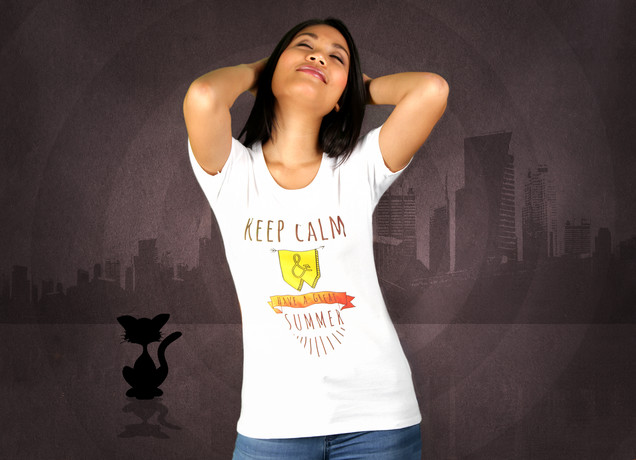 Damen T-Shirt Keep Calm & Have a Great Summer