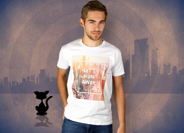 Herren T-Shirt Let's Run Away