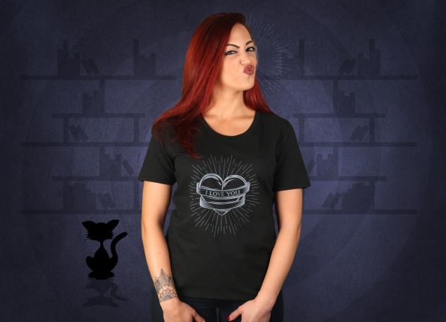 Damen T-Shirt Liebes-Tattoo-T-Shirt