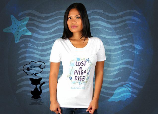 Damen T-Shirt Lost In Paradise