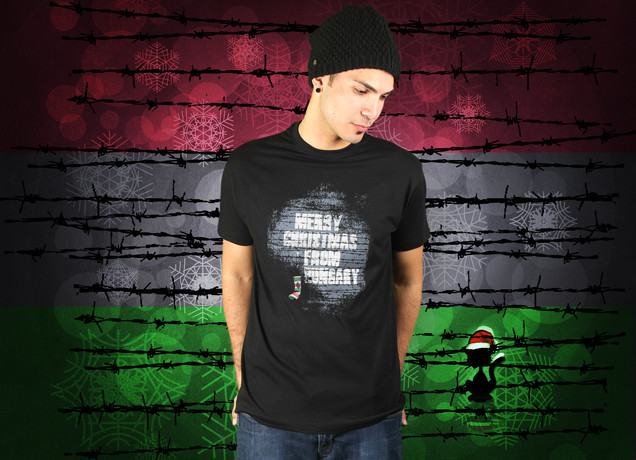 Herren T-Shirt Merry Christmas From Hungary