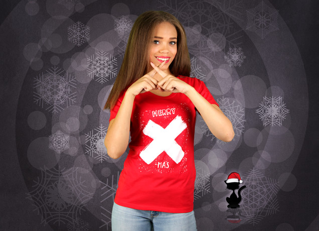 Damen T-Shirt Merry X-Mas