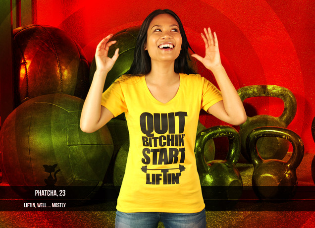 Damen T-Shirt Quit Bitchin' Start Liftin'