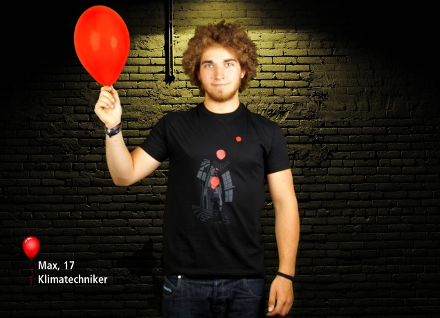 Herren T-Shirt Red Balloons