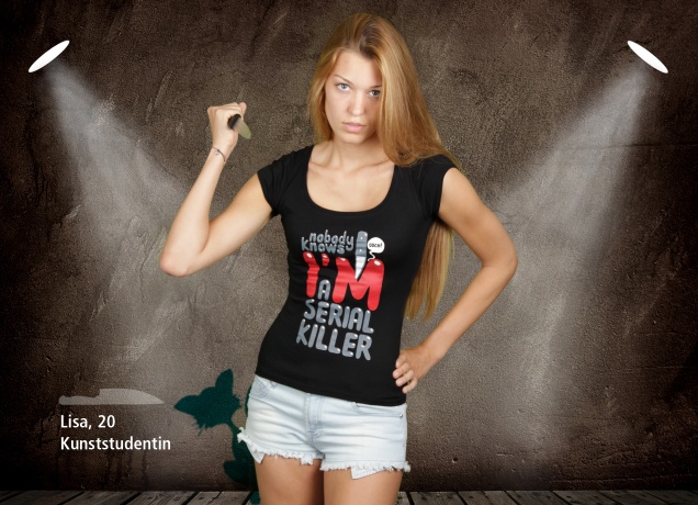 Damen T-Shirt Serienkiller